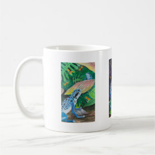 Tasse bleue de grenouille de dard