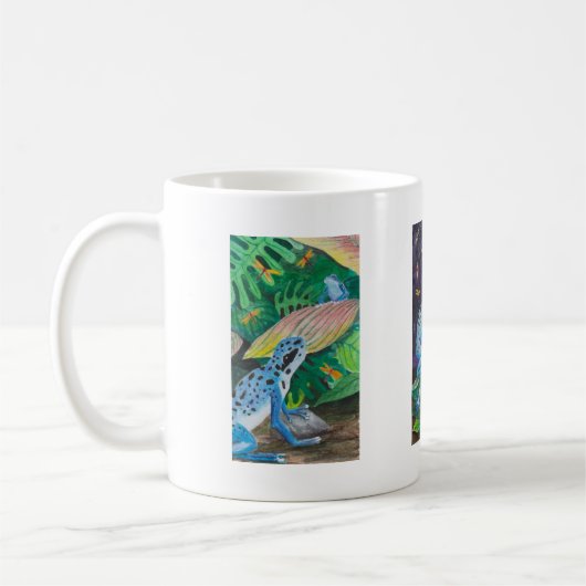 Tasse bleue de grenouille de dard (Gauche)