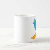 Tasse bleue de jour d'oiseau (Centre)