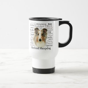 Tasse bleue de Merle Sheltie
