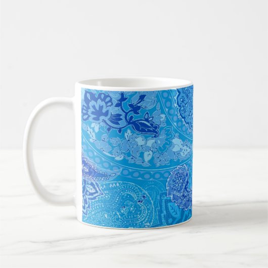 Tasse bleue de Paisley (Gauche)