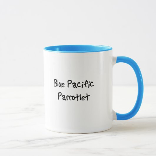 Tasse bleue de Parrotlet (Droite)