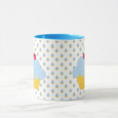 Tasse bleue de petit gâteau (Centre)