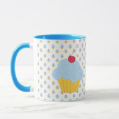 Tasse bleue de petit gâteau (Gauche)