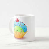 Tasse bleue de petit gâteau de coccinelle (Devant gauche)