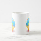 Tasse bleue de petit gâteau de coccinelle (Centre)