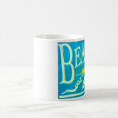 tasse bleue de plage (Centre)