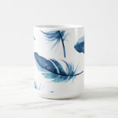 Tasse bleue de plume (Centre)
