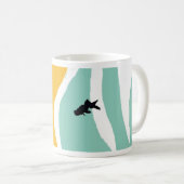tasse bleue de poisson rouge (Devant droit)
