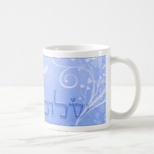 Tasse bleue de remous de colombe de Shalom