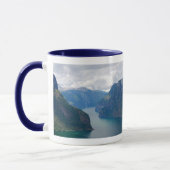 Tasse bleue de rêve de fjord (Gauche)