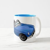 Tasse bleue de roadster (Devant droit)