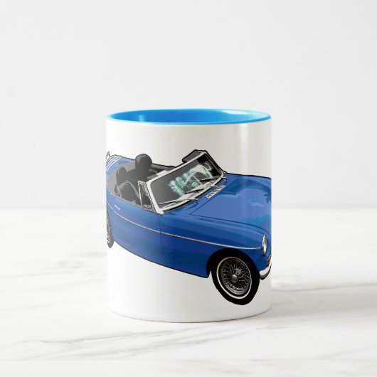 Tasse bleue de roadster (Centre)