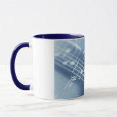 Tasse bleue de saxophone (Gauche)