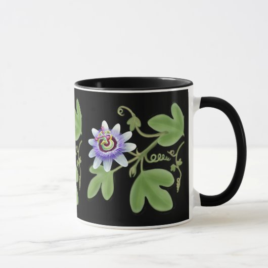 Tasse bleue de vigne de fleur de passion (Droite)