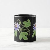 Tasse bleue de vigne de fleur de passion (Centre)