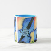 Tasse bleue de violon (Centre)