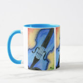 Tasse bleue de violon (Gauche)