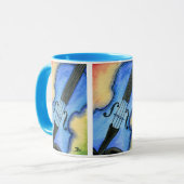 Tasse bleue de violon (Devant gauche)