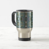 Tasse bleue de voyage de conception d'ormeau (Devant gauche)