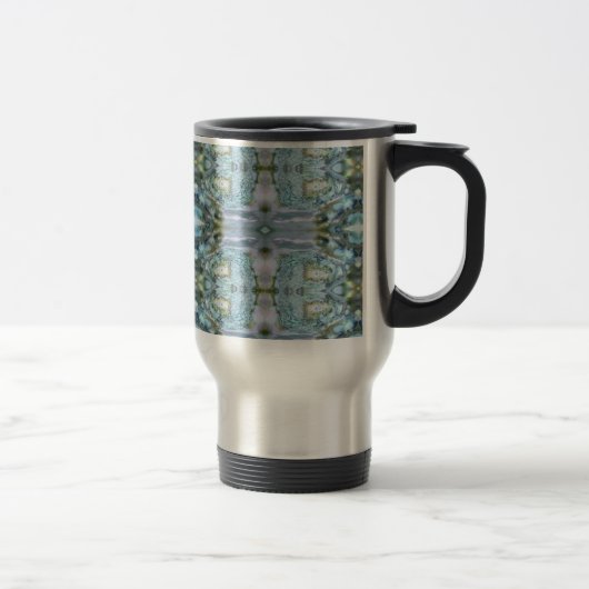 Tasse bleue de voyage de conception d'ormeau (Droit)