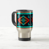 Tasse bleue de voyage de coyote (Devant gauche)