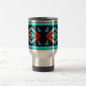 Tasse bleue de voyage de coyote (Centre)