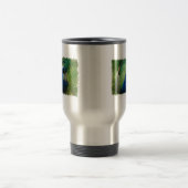 Tasse bleue de voyage de paon (Centre)