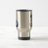 Tasse bleue de voyage de teckel de saule (Centre)