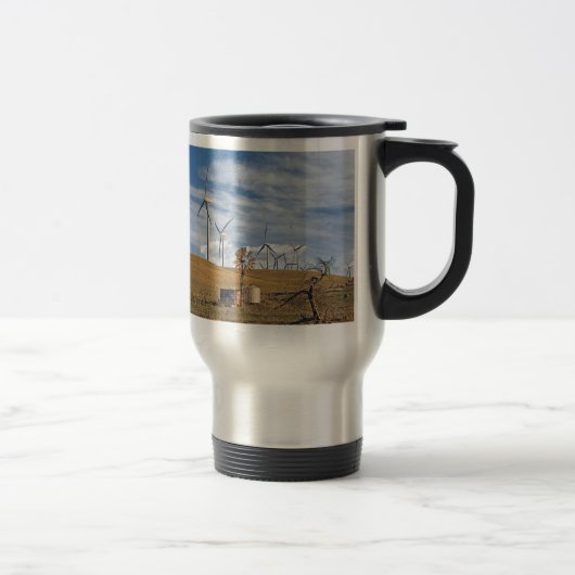 Tasse bleue de voyage de vent (Droit)