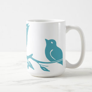 Tasse bleue d'oiseaux