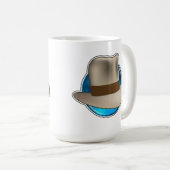 Tasse bleue du logo des Chronicles de Fedora (Devant droit)