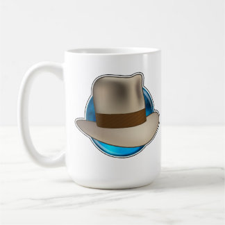 Tasse bleue du logo des Chronicles de Fedora