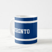 Tasse bleue et blanche de Toronto (Devant gauche)