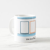 tasse bleue et orange entièrement customizeable de (Devant gauche)