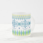 Tasse bleue ethnique 02 (Devant droit)