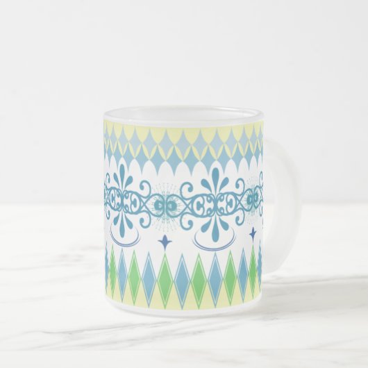 Tasse bleue ethnique 02 (Devant droit)