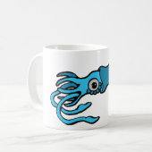 Tasse bleue géante de calmar (Devant gauche)