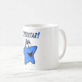 Tasse bleue lunatique de superstar de bande (Devant droit)