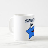Tasse bleue lunatique de superstar de bande (Devant gauche)