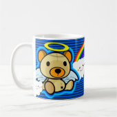 Tasse bleue mignonne d'ange d'ours de nounours (Gauche)