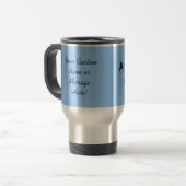 Tasse bleue personnalisée d'architecte d'acier (Devant gauche)