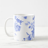 tasse bleue traditionnelle de motif de porcelaine (Gauche)