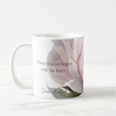 Tasse Blush bloom avec des mots chuchotés (Gauche)