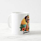 Tasse Boho Fille de l'Été Coucher de Soleil Tropic (Devant gauche)