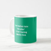 Tasse Bon Enseignant Connaît Café (Devant gauche)