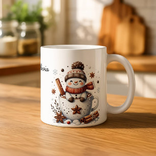 Tasse Bonhomme de Neige de Noël, Fête du Chocolat