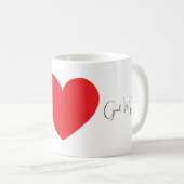 Tasse Bonjour Cœur (Devant droit)