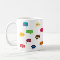 Tasse "bonjour" dans différentes langues