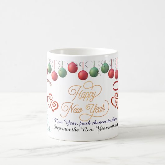 Tasse Bonne Année – Design de Célébration Premium (Centre)